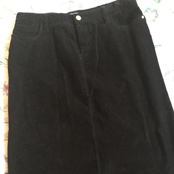 Dresses & Skirts - Skirt, Black, Corduroy.